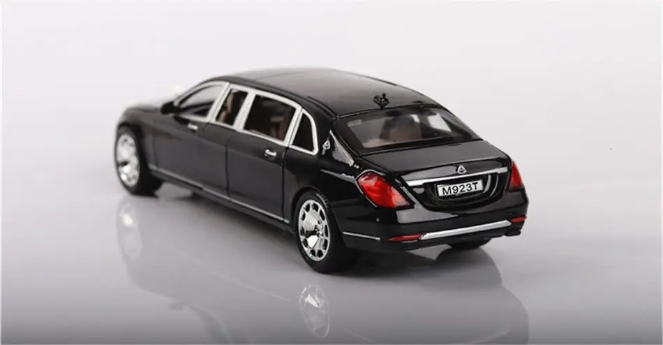 1/24 Maybach S600 металлическая модель автомобиля литая под давлением сплав высокая имитация, модели автомобилей 6 дверей можно открыть инерционные игрушки для детей Difts