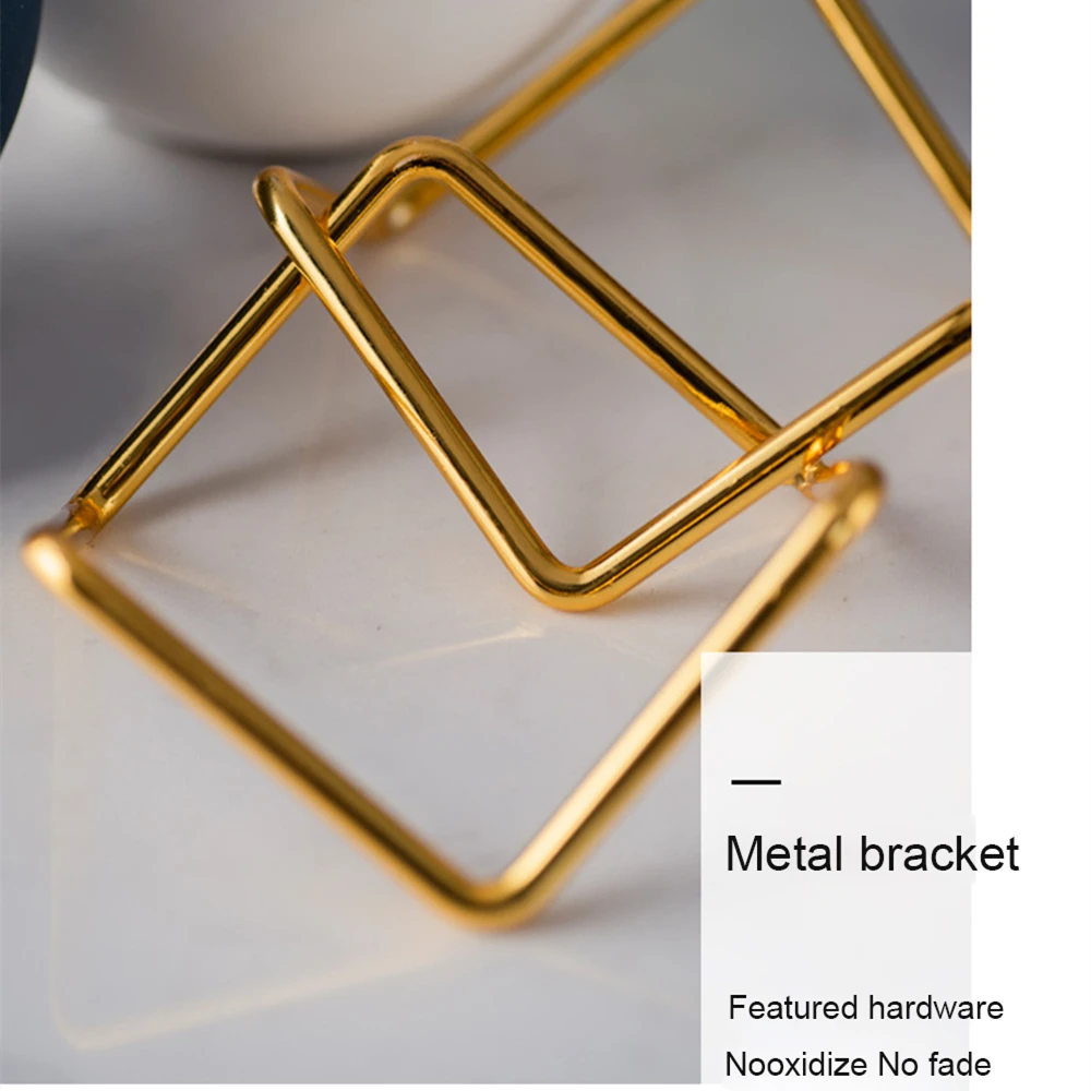 Небольшой Керамика цветочные горшки с золотым металлом Стенд 4 дюйма цветная