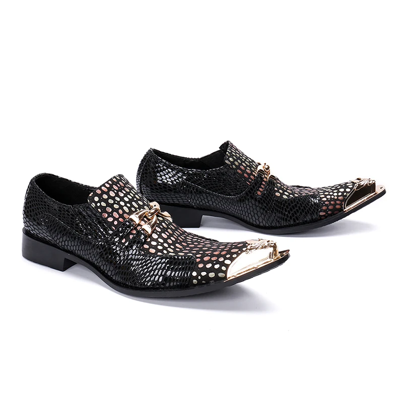 Мужская модная обувь для вечеринок с принтом в горошек удобные слипоны из