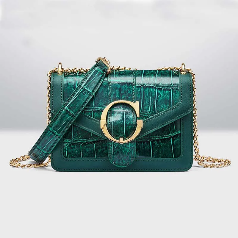 

Новая женская сумка gete из крокодиловой кожи Аллигатор на одно плечо женская сумка на цепочке модная Натуральная крокодиловая кожа