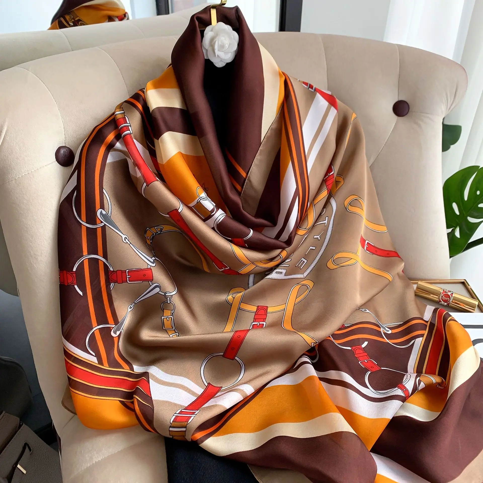 

180x90 см шелковый шарф для женщин, длинная бандана, платок, хиджаб, тихий, пляжный саронг, модный, 2021 шарф шаль оптовая продажа