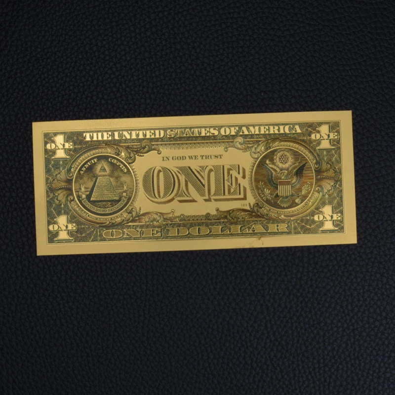 Позолоченные банкноты античная Золотая фольга 1 доллар памятные на доллары