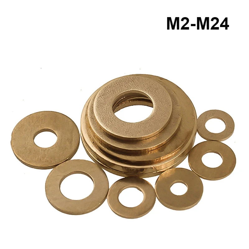 

Brass Copper Flat Washers M2 M2.5 M3 M4 M5 M6 M8 M10 M12 M14 M16 M18 M20 M22 M24
