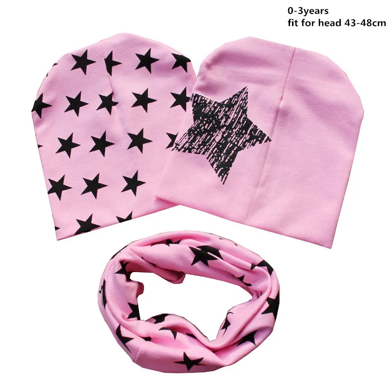 Демисезонные хлопковые облегающие шапки со звездным рисунком костюм для