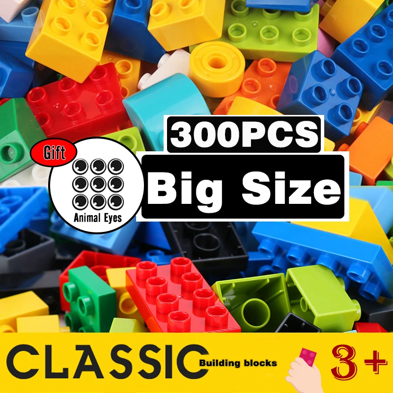 Colorful DIY Building Blocks Big Size Brick Bulk Bricks Base Plates Compatible With Duplo Kids Educational Toys For Children images - 6