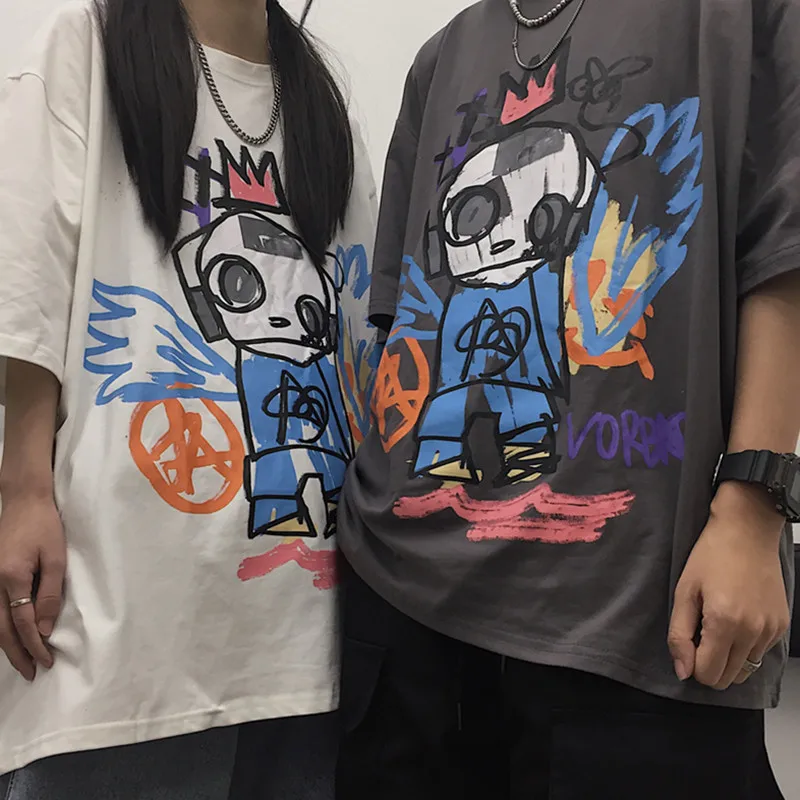 

Men Women Funny Graphic T Shirt Harajuku Tshirt Short Sleeve Ulzzang Korean Style Kawaii Clothes Clothing Streetwear Tee Top