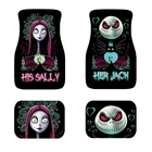 Автомобильный коврик для ног JUNTENG в аниме-стиле, резиновый нескользящий Универсальный передний и задний коврик для любой погоды, 4 шт. в комплекте, аксессуары для внедорожников и грузовиков