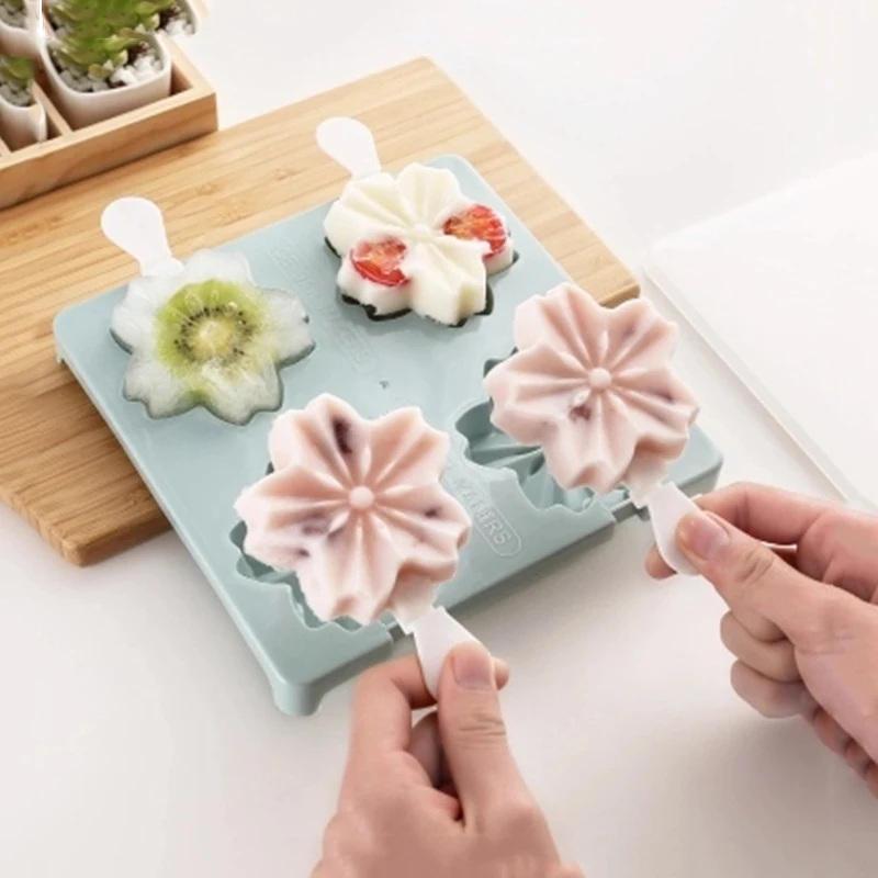 Милая форма для мороженого с крышкой пластиковый поднос льда|Мороженицы| |