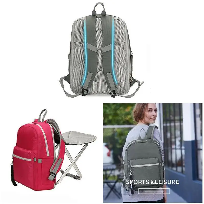 Online Tas Bangku Ransel Kursi Lipat Perjalanan Camping Tahan Air Untuk Olahraga Luar Ruangan-MX8