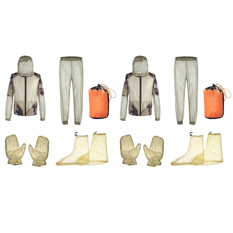 

Сетчатый костюм против пчелы, комплект одежды для улицы, приключения дикой рыбалки, защита от насекомых, против комаров, L/XL & S/M, 2 комплекта