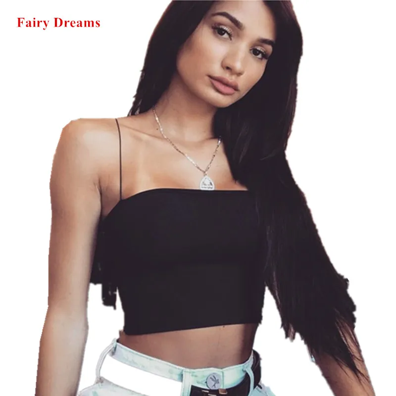 Сексуальный укороченный Топ для женщин черный белый красный жилет на бретелях 2020