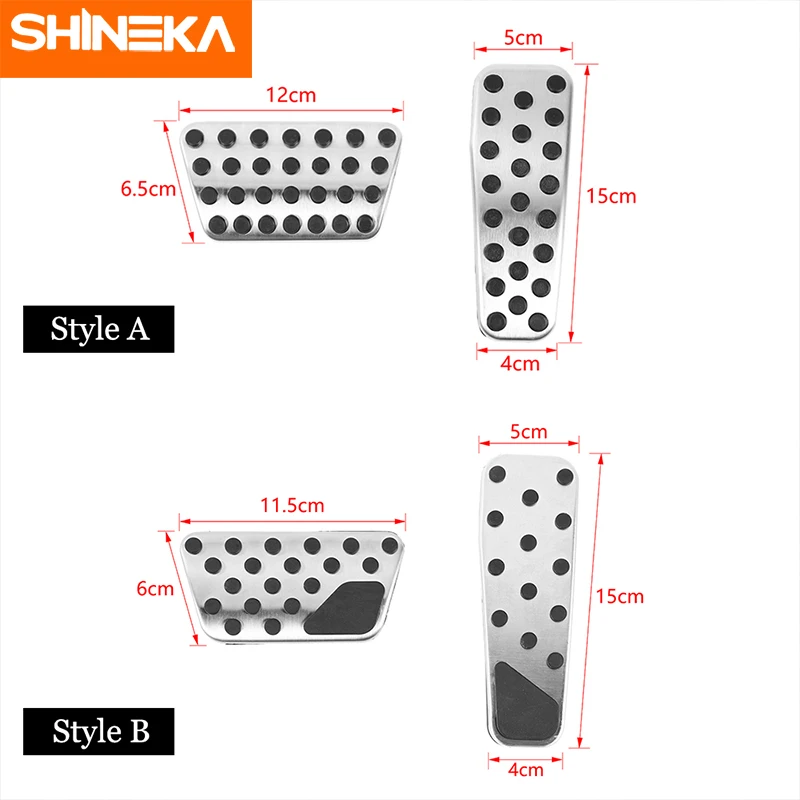 Ножная педаль SHINEKA из нержавеющей стали автомобильный аксессуар ножная тормоза