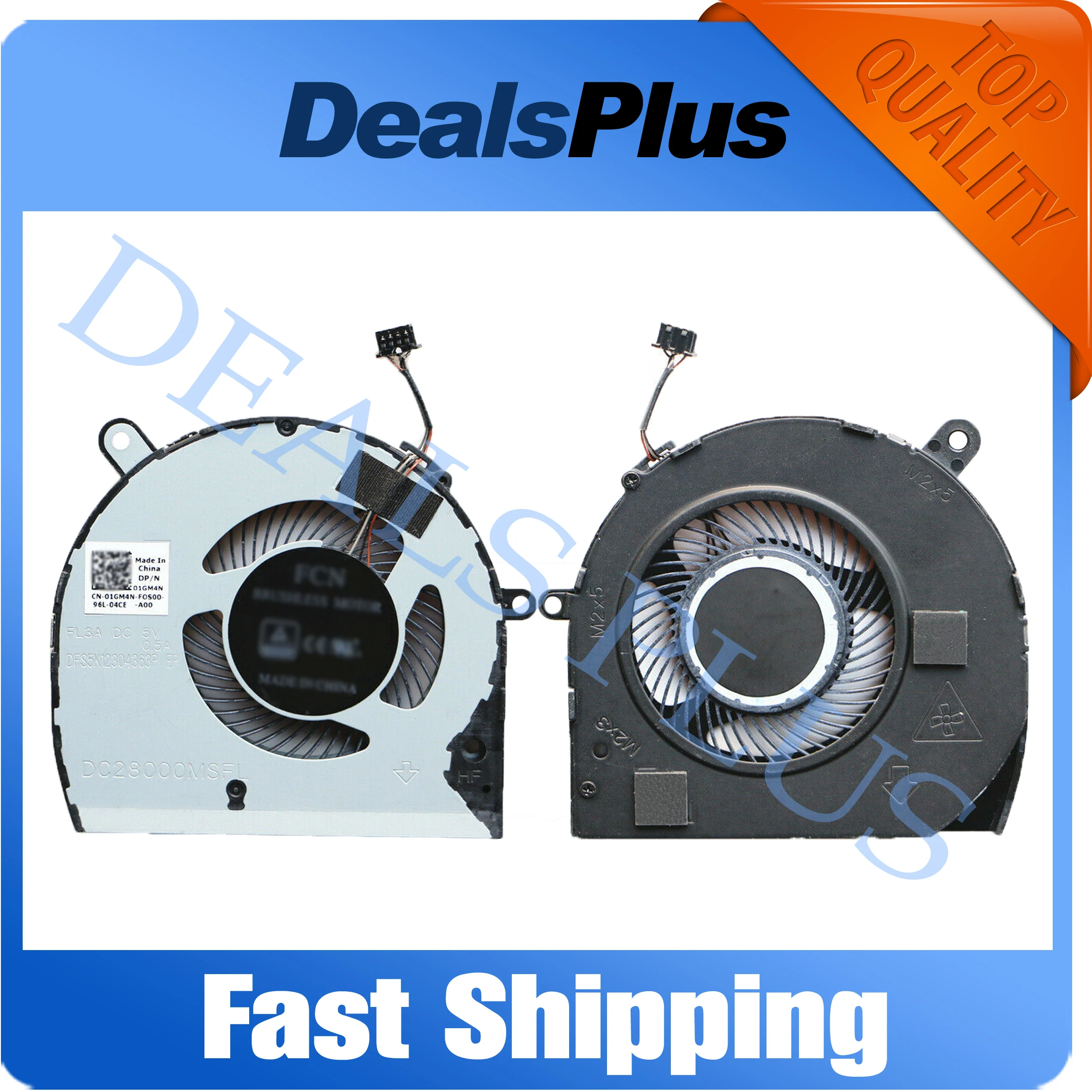 Новый сменный вентилятор охлаждения процессора ноутбука для Dell Latitude 5500 E5500 Precision 3540 M3540 01GM4N