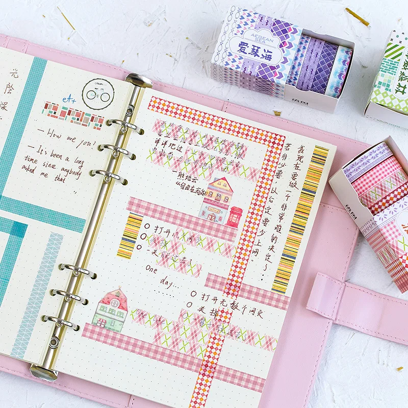 5 шт./лот * фольгированные декоративные клетчатые точки Kawaii Маскировочный набор