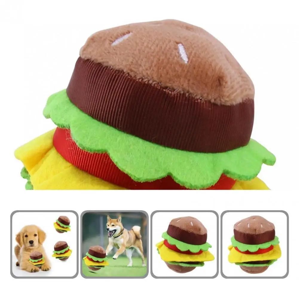 

Scentless Adorable Hamburger Scentless Dog Training Toy for Entertainment