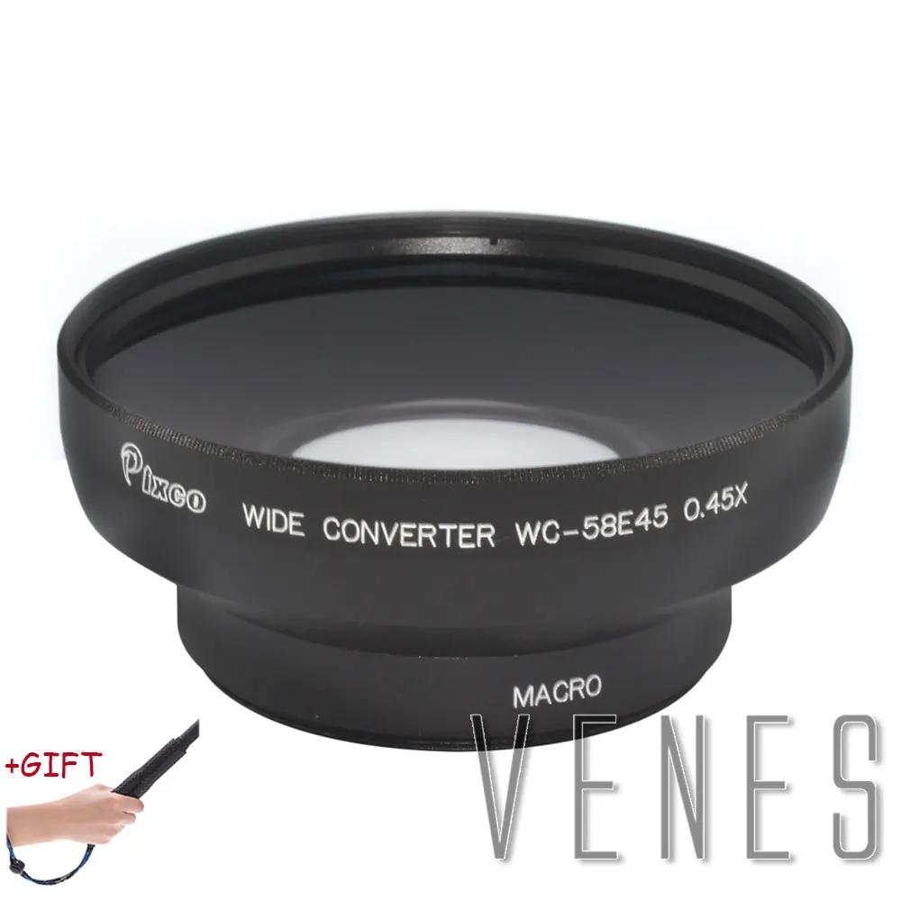 

Gift! Professional 58mm 0.45X Thread lens Wide Angle Lens with Macro For Canon NIKON PENTAX DSLR SLR Camera