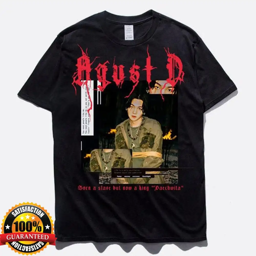 Длинная футболка Agust D из тяжелого металла AS208|Мужские футболки| |