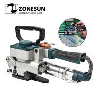 zonesun pneumatic friction welding baler strapping machine air pet banding machine tool for 13 19mm width pet straps