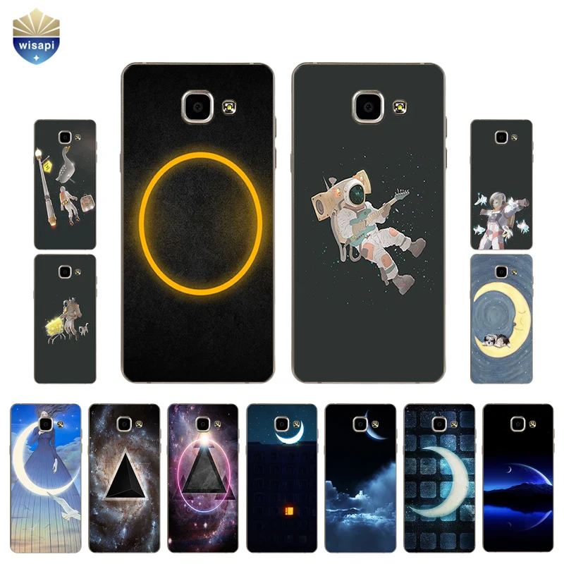 Для Samsung Galaxy A5 (2015) чехол для телефона 2016 2017 задняя крышка A500 A510 A520 TPU Moon Triangle Design |