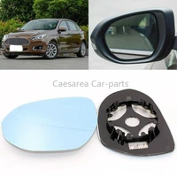 for ford escort 2015 2017 side view door mirror blue glass with base heated