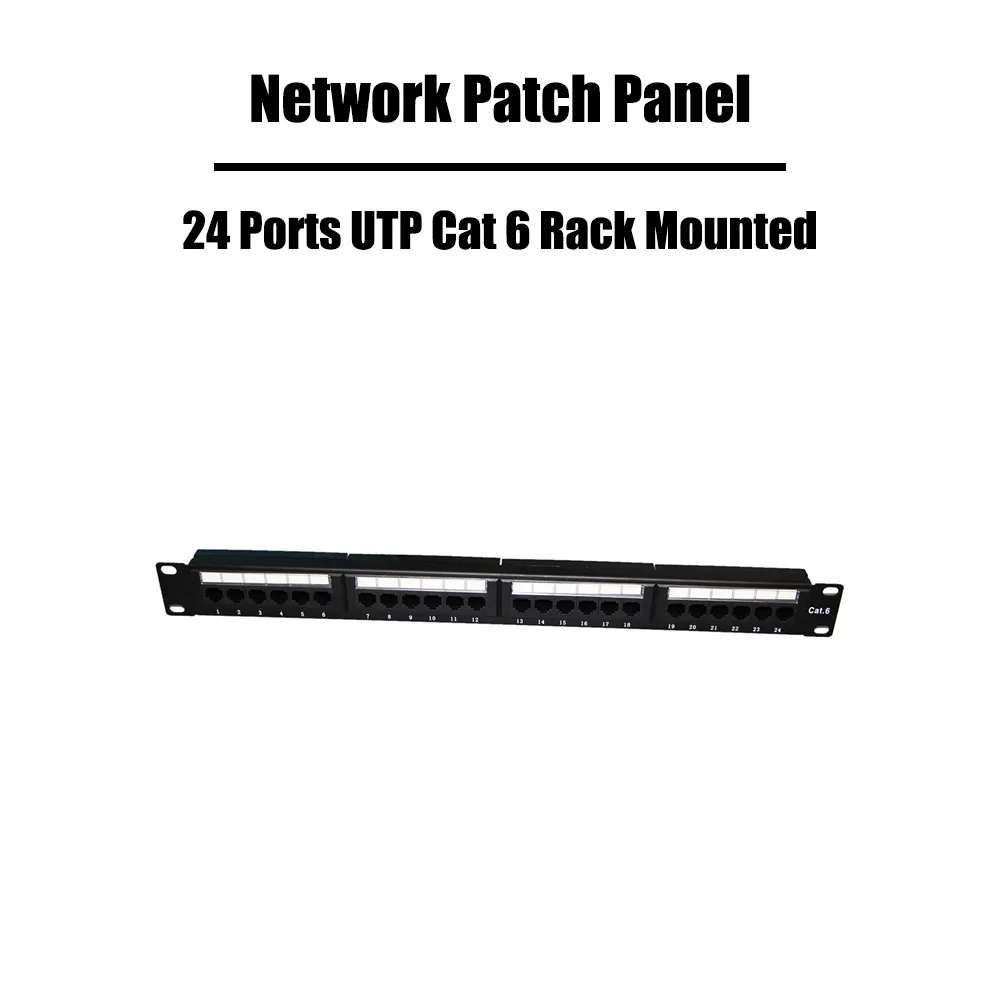 24 порты UTP Cat 5e/Cat 6 сетевой патч Панель удача прошла 19 дюймов стойку RJ 45 порт шкаф