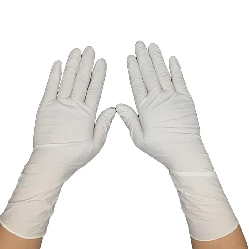 50 шт одноразовые латексные перчатки для тату белые Нескользящие кислотные и