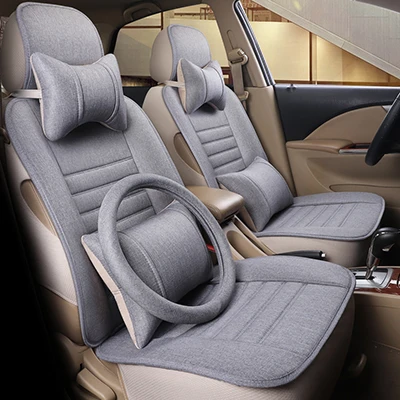 WLMWL универсальный кожаный чехол для сидений автомобиля для Volvo s60 s80 c30 s40 v40 v60 xc60 xc90 xc70 Автомобиль Стайлинг все модели автомобиля - Название цвета: gray pillow