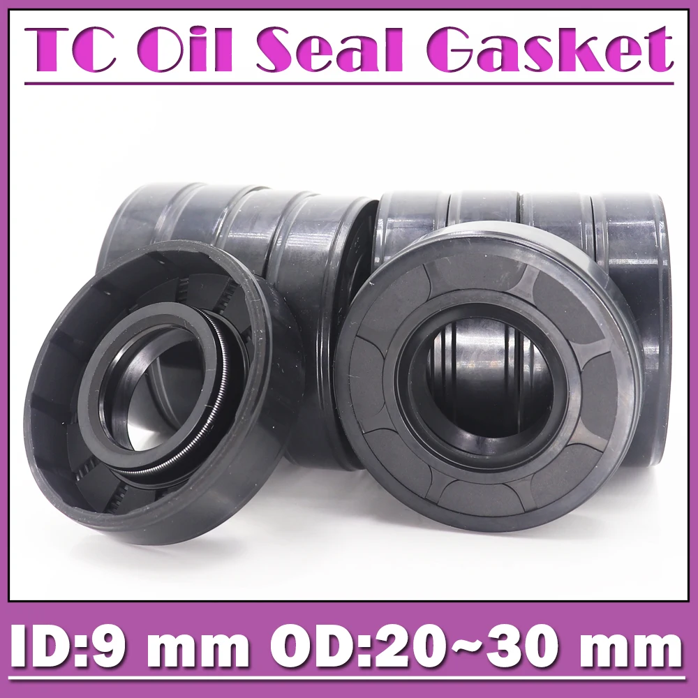 

ID 9mm Oil Seal Gasket TC Type Inner 9*20*21*22*23*24*25*26*29*30*5*6*7*8 mm 10PCS Bearing Accessories Radial Shaft NBR Seals