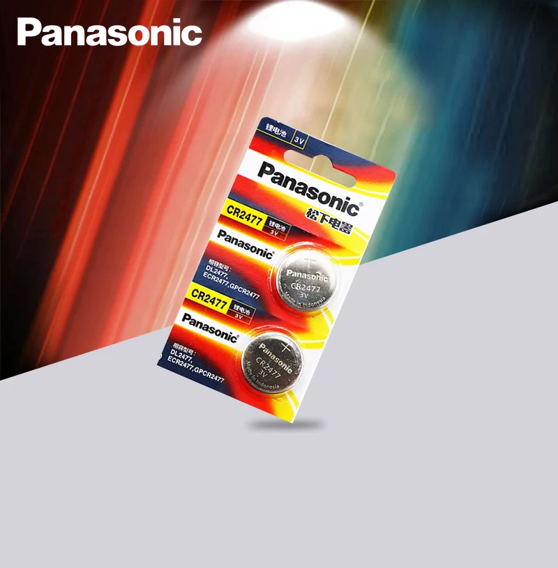 

2PCS/LOT Panasonic CR2477 3V CR 2477 High Performance High Temperature Resistant Button Coin Battery Cell Batteries Card pac