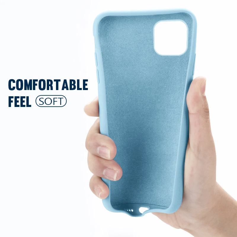 Silicone Case For iPhone 11 Pro Max X XR XS Candy Solid Color Phone 6 6S 7 8 Plus Soft TPU Protective Cover | Мобильные телефоны и