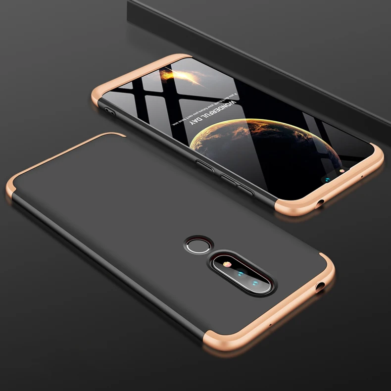 Для Nokia 6,1 Plus TA 1103 чехол Nokia X6 360 градусов защищенный полный корпус матовый чехол для nokia6,1 Plus Твердый защитный чехол