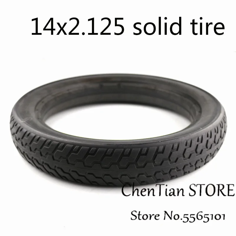 Бесплатная доставка однотонная резиновая электрическая шина 14*2 125 Электромобиль
