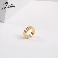 joolim high end pvd fashion board gears self defense rings for women stainless steel jewelry wholesale