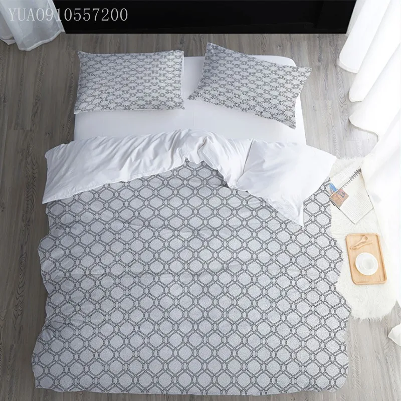 

Simple Style Bedding 2/3 Piece Set Duvet Cover Sets Europe Size Geometric Quilt Cover Customized Design Free shipping