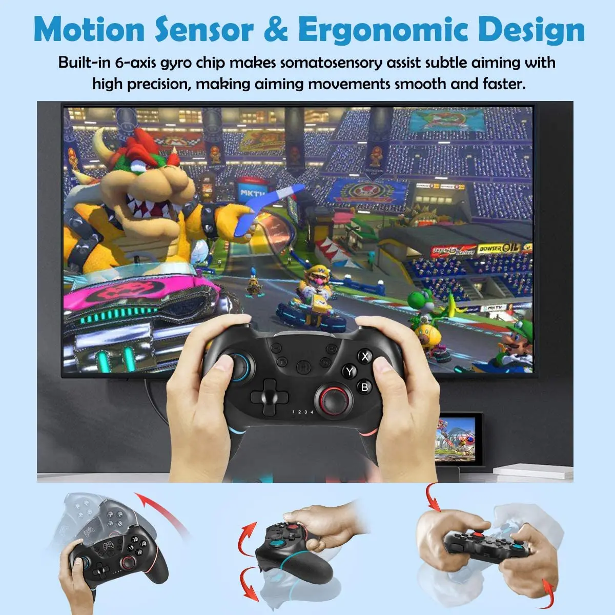 Bluetooth Pro Gamepad for Nintendo Switch Console Wireless Video Game USB Joystick Controller Control with 6-Axis Handle | Электроника