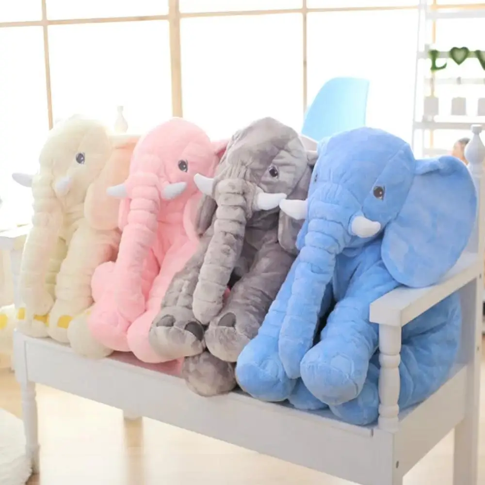 

40cm/60cm Cute Elephant Stuffed Plush Toy Baby Accompany Doll Sleeping Back Cushion Cartoon Animal Doll Gift For Friends