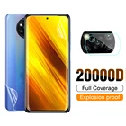 3-в-1 Гидрогелевая передняя + задняя пленка для Xiami Poco X 3 NFC, Защита экрана для Xiaomi Pocophone x3, объектив камеры, Защитная пленка для телефона