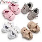 Balleenshiny мультфильм детская обувь с героями мультфильмов для От 0 до 3 лет комплект одежды для новорожденных детей для маленьких мальчиков и девочек животных детская обувь для младенцев мягкая подошва Нескользящая обувь для детей