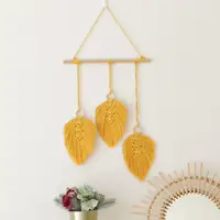 Nordic Bohemian Tassel Cotton Rope Tapestries Wall Hanging Leaf Tapestry Home Living Room Bedroom Headboard Decoration
