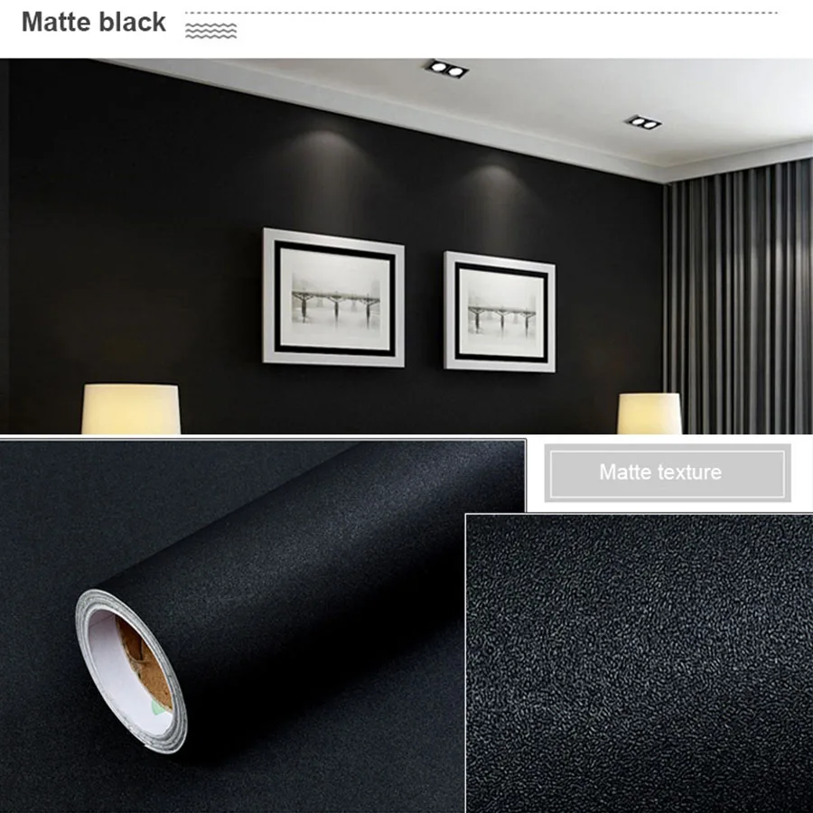 

Solid Color Decoration Wallpapers Furniture Renovation PVC Stickers Kitchen Cabinets Bathroom Waterproof Countertop Wall Sticker