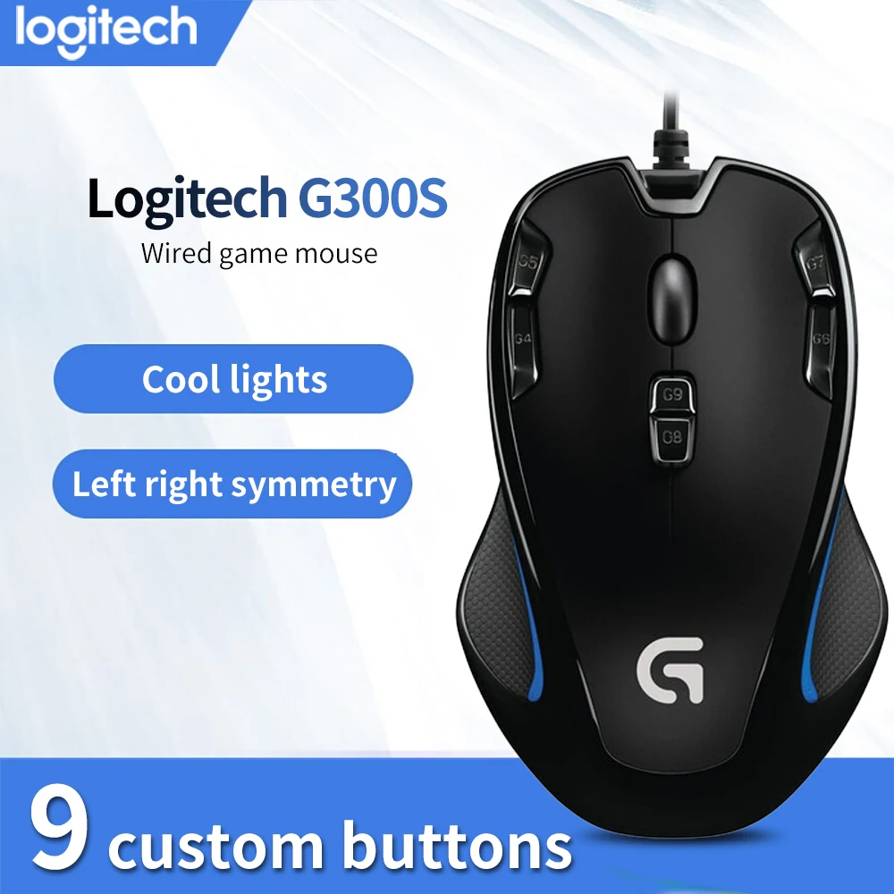 Logitech оригинальная мышь G300S оптическая игровая logitech с 2500 Точек на дюйм для ПК Мышь