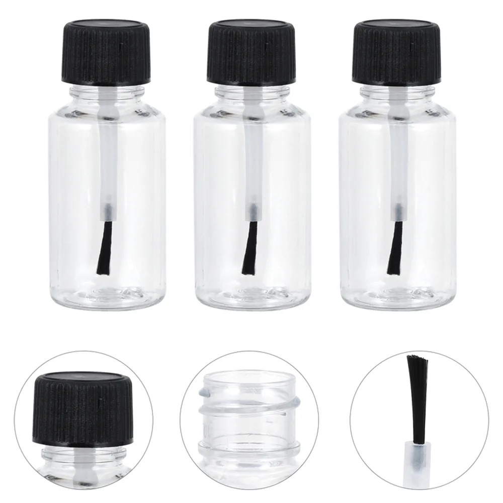 

1/3/5PCS Plastic Empty Refillable Nail Polish Touch Up Bottle,Cosmetic Sample Bottle with Brush Clear 5ml 10ml 15ml 20ml 30ml