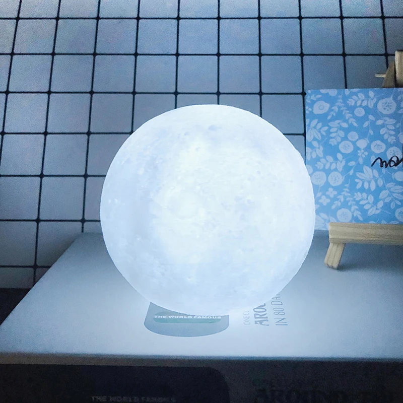 

Silicone White Moon Shape Decorative Lights Children's Room Layout Moon Night Light Toy Gift LED Night Light For Bedroom