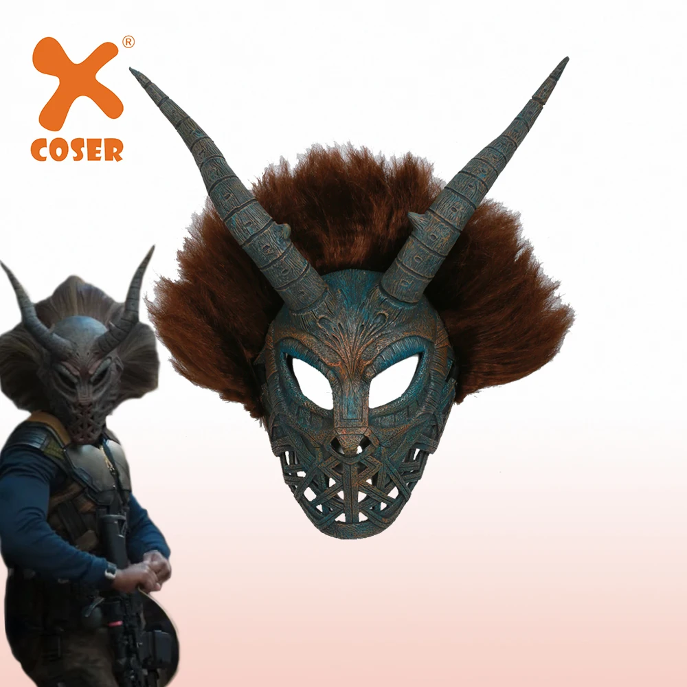 XCOSER Горячая фильм Черная пантера Erik Killmonger костюмная Маска Косплей Опора WCS профессиональные вечерние аксессуары к костюму для Косплей