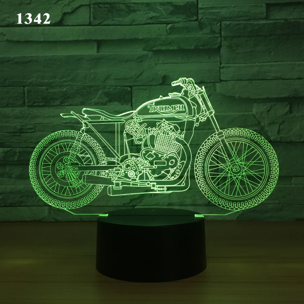 

Motorcycle Bike Motorbike 3D Night Lamp Acrylic Laser Illusion 7/16 Colors Remote Kids Friends Gift Toys 1pc Drop Ship