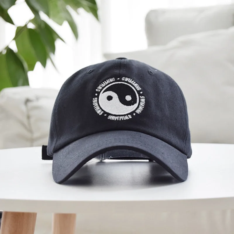 Mac Miller шляпа для папы 100% хлопок плавания Инь и Ян вышитая Бейсболка Snapback бейсболка