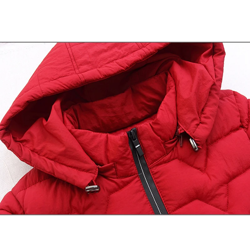 Новое Женское зимнее теплое пальто с капюшоном стеганая куртка карамельных