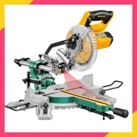 upgraded 7 inch rod miter saw with extended guide rail multi function miter 45 degree woodworking tool aluminum sawing machine