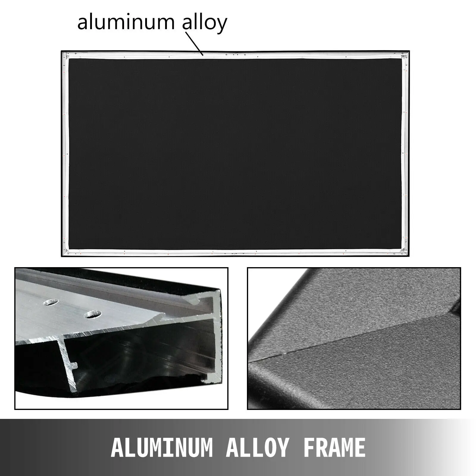 Экран для проектора 130 дюйма 16:9 с фиксированной рамкой HD 4K домашний кинотеатр 3D(130