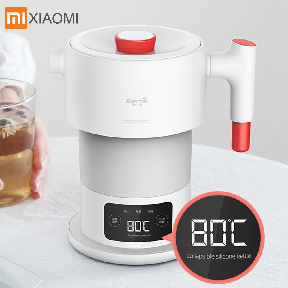 Xiaomi Mijia Deerma 0.6L складной Портативный чайник для воды для дома и путешествий Мини Ручной Электрический водяной автоматическим включением/выключением питания чайник